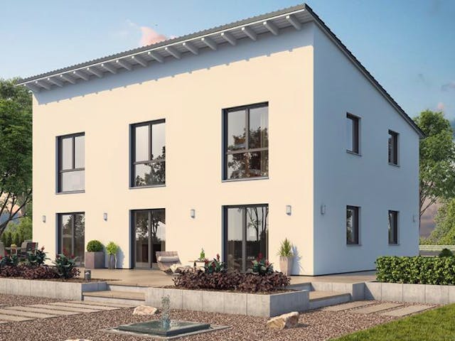 Massivhaus EFH PLUS Stadtvilla 156 von hebelHAUS, Stadtvilla Außenansicht 1