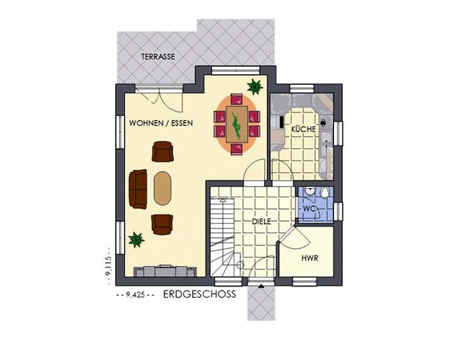 Massivhaus Einfamilienhaus 131 von Schuckhardt Massiv-Haus,  Grundriss 1