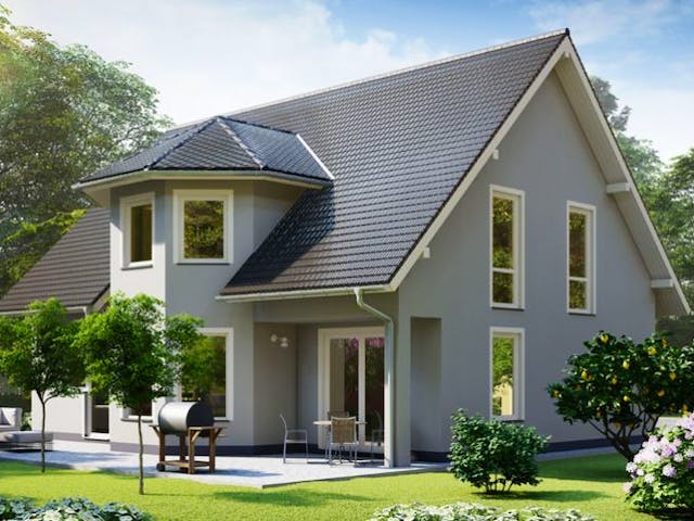 Massivhaus Einfamilienhaus BABELSBERG von Aktuell Bau,  Außenansicht 2