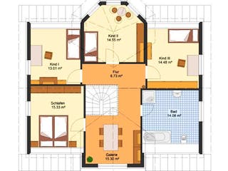 Massivhaus Einfamilienhaus BABELSBERG von Aktuell Bau, Grundriss 2