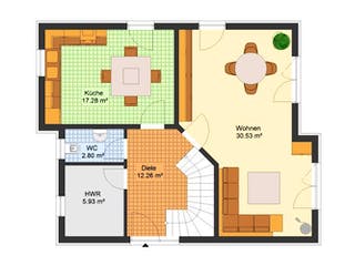 Massivhaus Einfamilienhaus BISMARK von Aktuell Bau, Grundriss 1