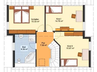 Massivhaus Einfamilienhaus BISMARK von Aktuell Bau, Grundriss 2