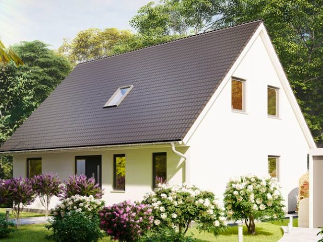 Massivhaus Einfamilienhaus COSWIG von Aktuell Bau,  Außenansicht 2