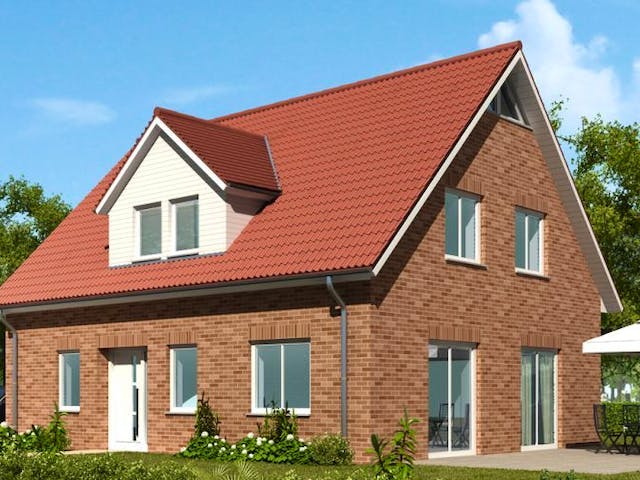 Massivhaus Einfamilienhaus EH140 Variante K von Baudirekt,  Außenansicht 1
