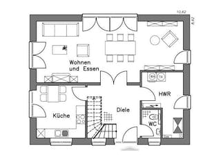 Massivhaus Einfamilienhaus EH140 Variante M von Baudirekt, Grundriss 2