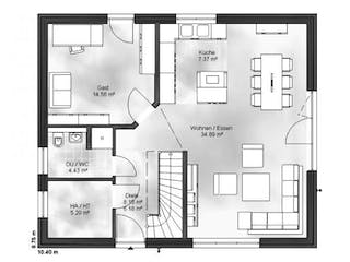 Massivhaus Einfamilienhaus Elias von Massive Wohnbau, Grundriss 1