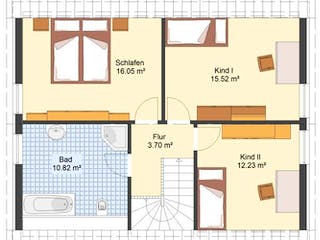 Massivhaus Einfamilienhaus FAMILY von Aktuell Bau,  Grundriss 1