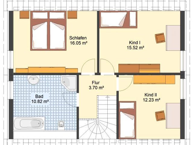 Massivhaus Einfamilienhaus FAMILY von Aktuell Bau,  Grundriss 1