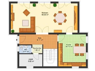 Massivhaus Einfamilienhaus GIFHORN von Aktuell Bau, Grundriss 1