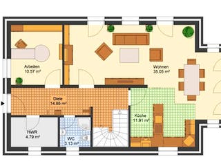 Massivhaus Einfamilienhaus HILDESHEIM von Aktuell Bau,  Grundriss 2