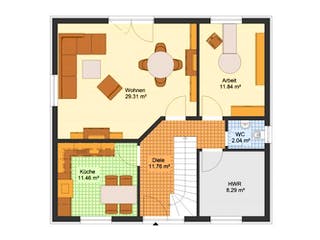 Massivhaus Einfamilienhaus MAGDEBURG von Aktuell Bau,  Grundriss 2
