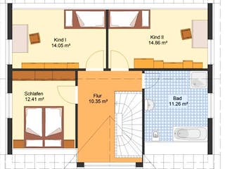 Massivhaus Einfamilienhaus MAHLOW von Aktuell Bau, Grundriss 2