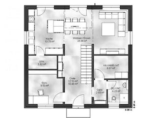 Massivhaus Einfamilienhaus Piet von Massive Wohnbau,  Grundriss 1