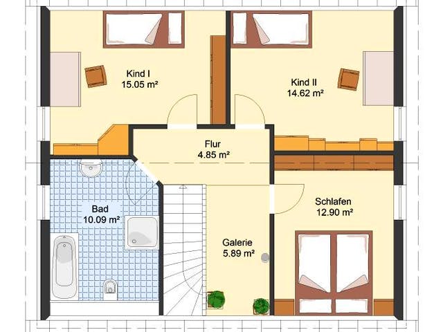 Massivhaus Einfamilienhaus RADEBEUL von Aktuell Bau,  Grundriss 1