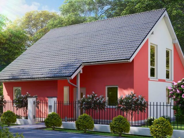 Massivhaus Einfamilienhaus SAAROW von Aktuell Bau,  Außenansicht 2