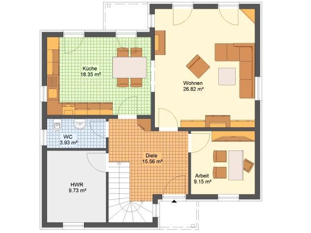 Massivhaus Einfamilienhaus SAAROW von Aktuell Bau,  Grundriss 2