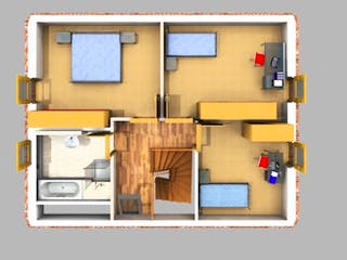 Massivhaus Einfamilienhaus-V007-SD-116-4 von Grundsteinhaus, Grundriss 3