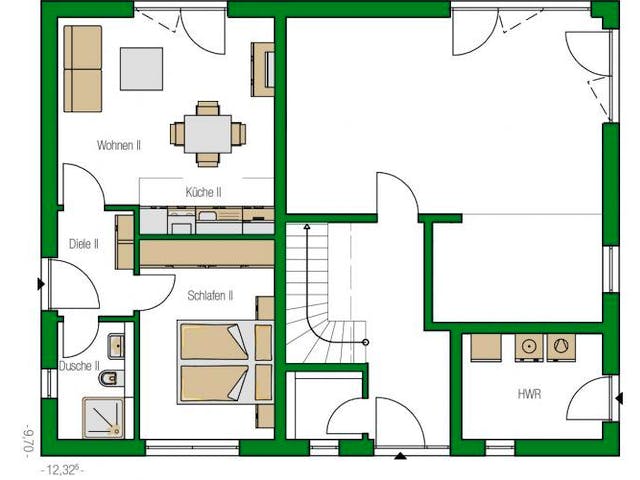 Massivhaus ELW Utrecht von HELMA MASSIVHAUS Schlüsselfertig ab 457000€, Stadtvilla Grundriss 2