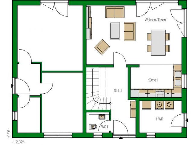 Massivhaus ELW Utrecht von HELMA MASSIVHAUS Schlüsselfertig ab 457000€, Stadtvilla Grundriss 3