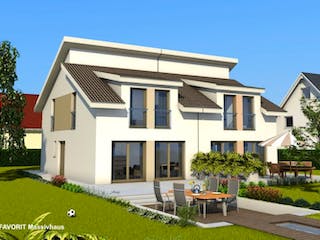 Massivhaus Finesse 104 von FAVORIT Massivhaus (alt) Schlüsselfertig ab 216520€, Außenansicht 1