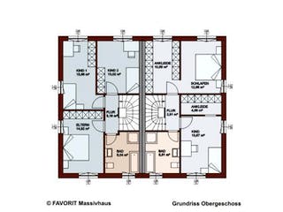 Massivhaus Finesse 110 von FAVORIT Massivhaus (alt) Schlüsselfertig ab 229020€, Grundriss 1