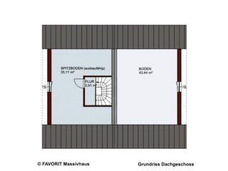 Massivhaus Finesse 110 von FAVORIT Massivhaus (alt) Schlüsselfertig ab 229020€, Grundriss 2