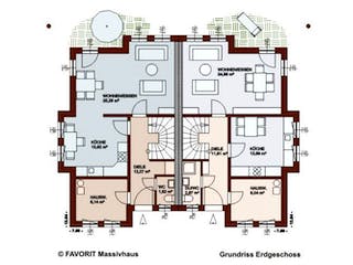 Massivhaus Finesse 120 von FAVORIT Massivhaus (alt) Schlüsselfertig ab 319970€, Stadtvilla Grundriss 2