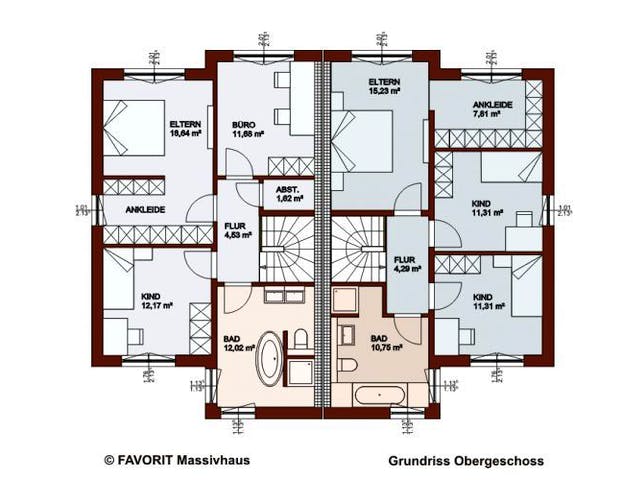 Massivhaus Finesse 124 (inactive) von FAVORIT Massivhaus Schlüsselfertig ab 236410€,  Grundriss 2