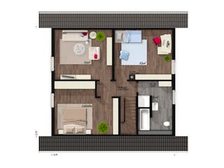 Massivhaus Flair 125 Süd von Town & Country Haus Deutschland Schlüsselfertig ab 156590€,  Grundriss 1