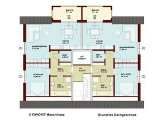 Massivhaus Format 4-333 von FAVORIT Massivhaus (alt) Schlüsselfertig ab 702250€,  Grundriss 2