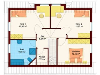 Massivhaus Friesenhaus Föhr von Elmbau,  Grundriss 1