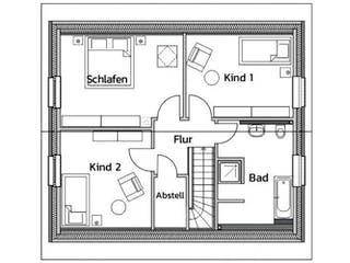 Massivhaus FUN von Kagebau, Grundriss 1