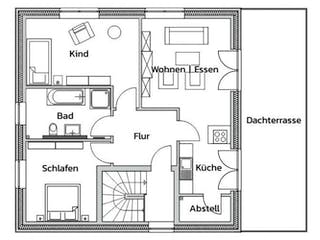 Massivhaus GENERATION von Kagebau, Stadtvilla Grundriss 2
