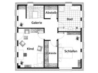 Massivhaus HANSEATIC von Kagebau, Stadtvilla Grundriss 2