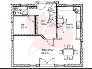 Massivhaus Haus Birke 140 von Baufuchs-Massivhaus Schlüsselfertig ab 241400€, Grundriss 2
