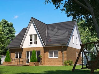 Massivhaus Haus Birke 170 von Baufuchs-Massivhaus Schlüsselfertig ab 297700€,  Außenansicht 1