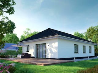 Massivhaus IL-3-104 von Elbe-Haus®, Bungalow Außenansicht 4