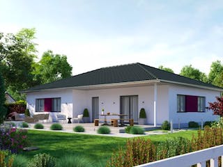 Massivhaus IL-3-122 von Elbe-Haus, Bungalow Außenansicht 2