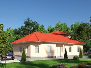 Massivhaus IL-3-164 von Elbe-Haus, Bungalow Außenansicht 3