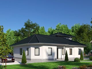 Massivhaus IL-3-164 von Elbe-Haus, Bungalow Außenansicht 2