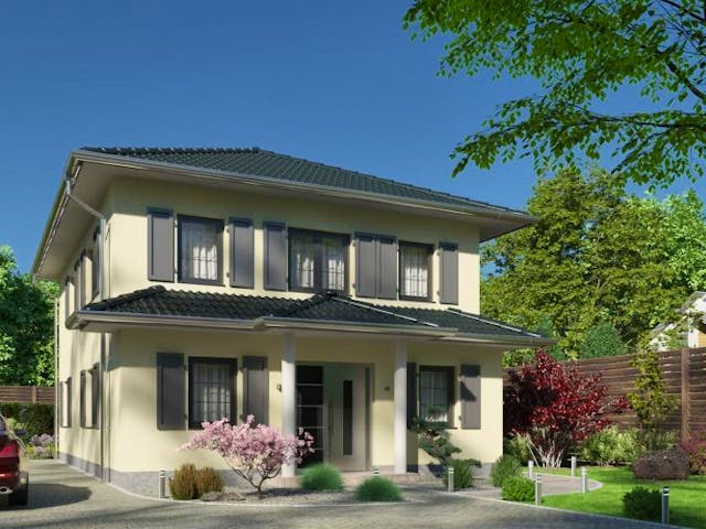 Massivhaus IL-6-158 von Elbe-Haus®, Stadtvilla Außenansicht 1