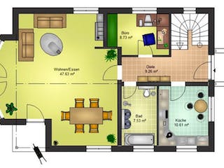 Massivhaus Massivhaus Bad Vilbel von Immobilien Atelier Klaus Reuter,  Grundriss 1
