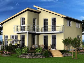 Massivhaus Massivhaus Karlstein von Immobilien Atelier Klaus Reuter, Stadtvilla Außenansicht 1