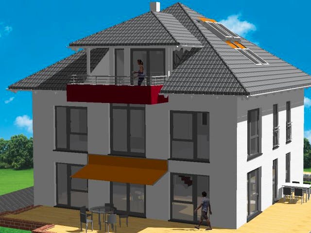 Massivhaus Mehrfamilienhaus Königstein von Immobilien Atelier Klaus Reuter, Außenansicht 1