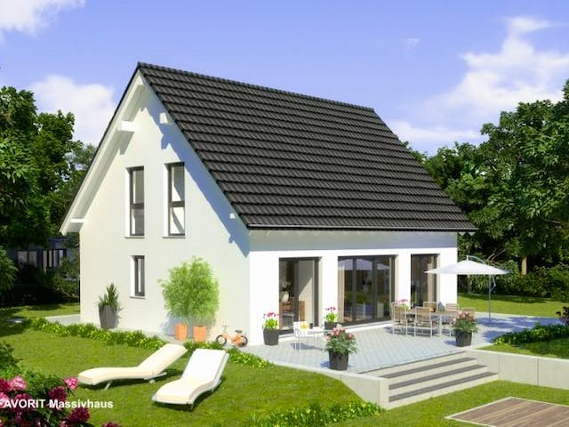 Massivhaus Noblesse 126 von FAVORIT Massivhaus (alt) Schlüsselfertig ab 222820€,  Außenansicht 1