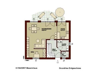 Massivhaus Noblesse 126 von FAVORIT Massivhaus (alt) Schlüsselfertig ab 222820€,  Grundriss 1