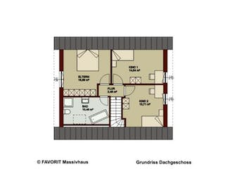 Massivhaus Noblesse 126 von FAVORIT Massivhaus (alt) Schlüsselfertig ab 222820€,  Grundriss 2