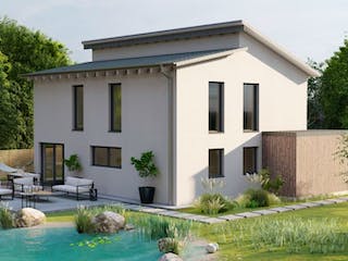 Massivhaus Pultdach Haus Kaisersesch 30-046 von Econ Das Haus, Außenansicht 1