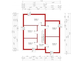 Massivhaus Pultdach Version 7 von Grundsteinhaus Schlüsselfertig ab 311300€, Stadtvilla Grundriss 1