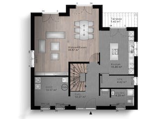 Massivhaus Satteldach Haus Heimborn 80-010 von Econ Das Haus, Grundriss 1